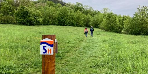 Wanderer auf der Saalehorizontale