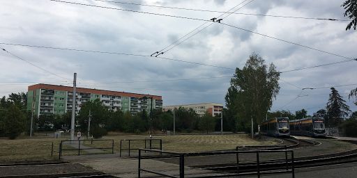 Straßenbahnendstelle in Miltitz